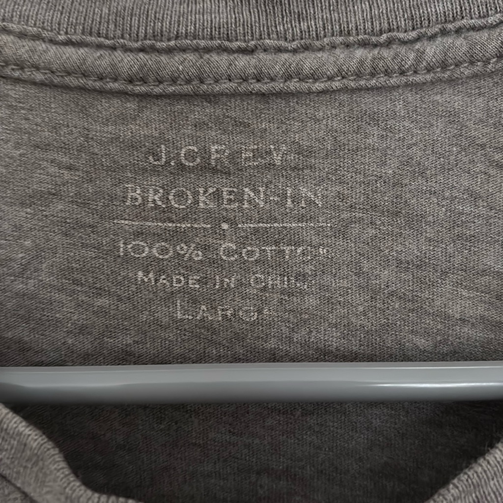 Gray J Crew Long Sleeve Broken-In Tee